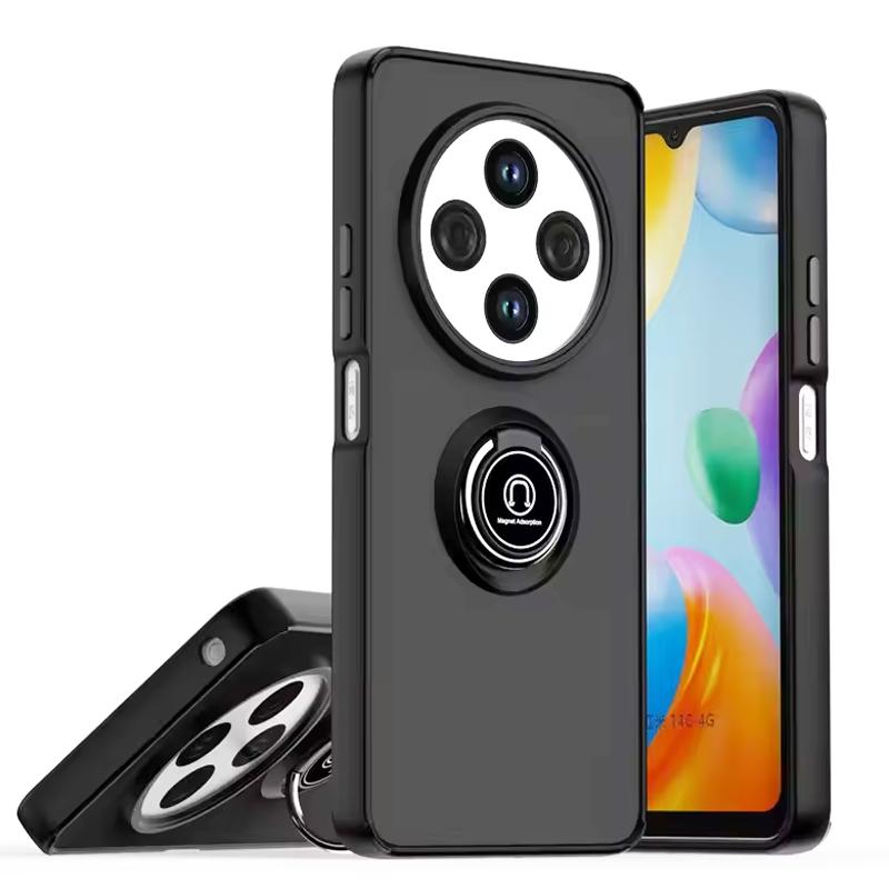 Translucent Shockproof Hard Case with Metal Stand for Poco X7 Pro X6 Pro C75
