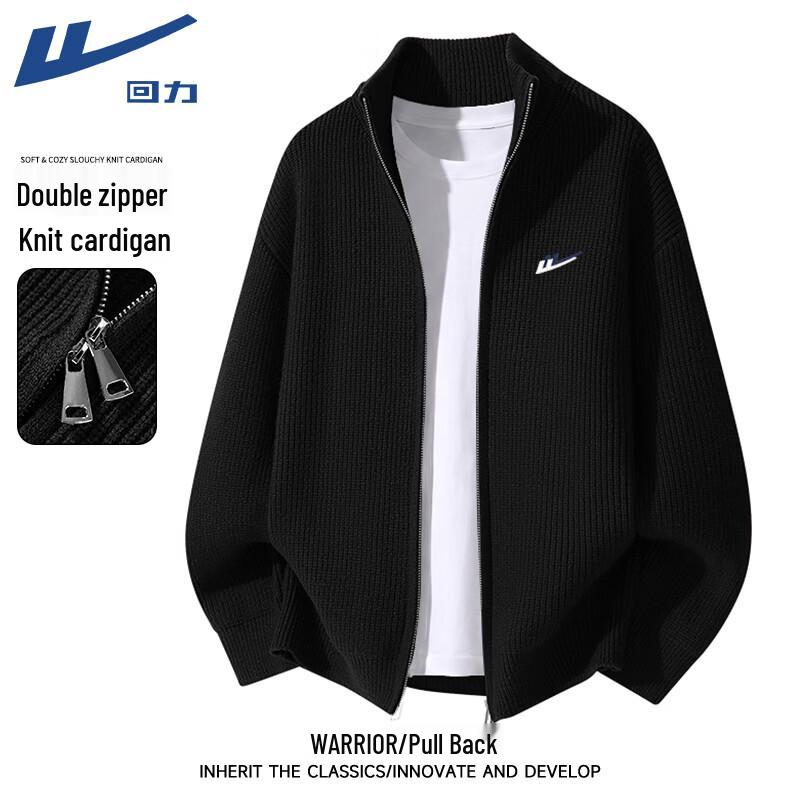 Warrior Men's Winter Stand-Collar Knit Sweater