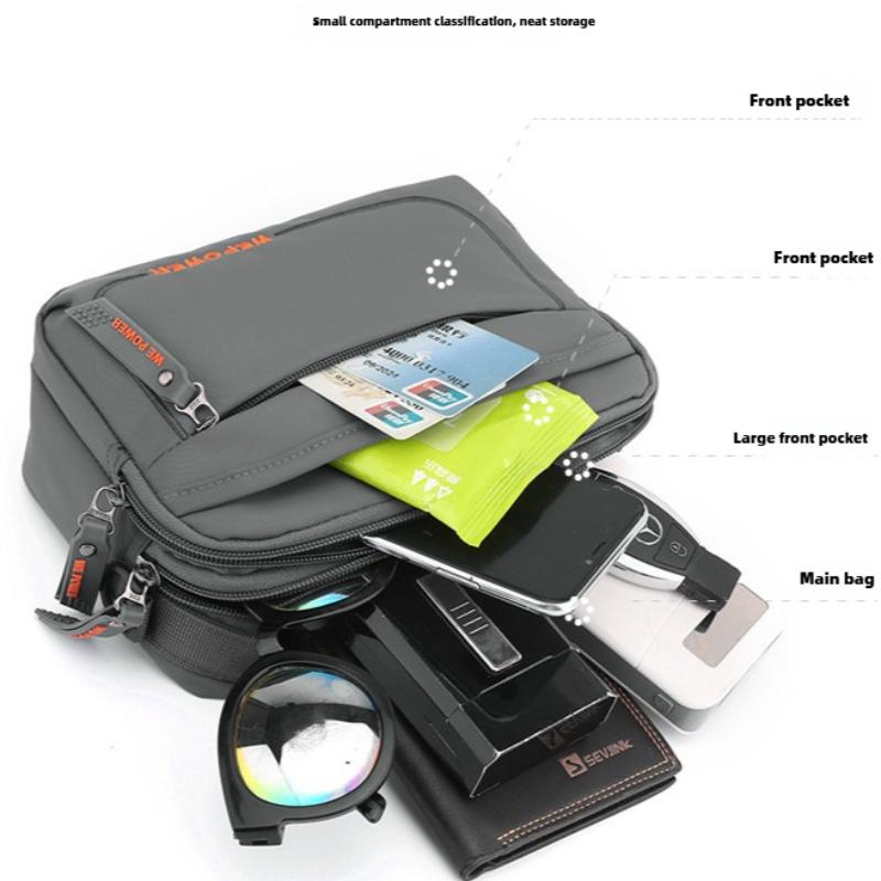 Casual Men's Messenger Bag Anti-splashing Outdoor Shoulder Bag Multi-functional Travel Fanny Pack Hanging Bag