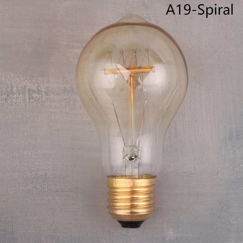 Диммируемая лампа E27 40 Вт 220 В Ретро Теплая желтая лампа St64 T45 A19 G80 Нитевая лампа Накаливания Лампочки