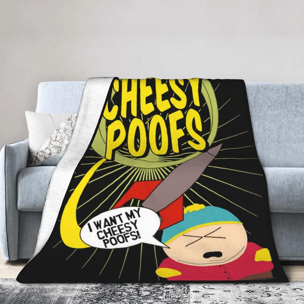 Супер Мягкий Плед Southpark Cheesy Poofs Премиум Фланелевый Флис Легкий Плед для Кровати Теплые Плюшевые Пледы Все Сезоны