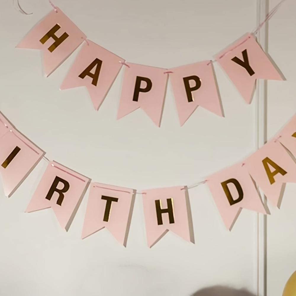 С Днем Рождения Флаг Венок Флаг Украшения для вечеринки своими руками Товары для мальчиков и девочек Декоративные подарки.