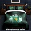 Sporting CP FC Design Bed Bedding Set 1 Duvet Cover + 2 Pillowcases Soft Breathable Household Bed Linens