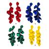 2Pcs Dangle Earings Geometric Girl Jewelry Trend Colorful Petal Leaves Statement Pendant Earring Home Gift Accessories