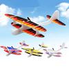 LED Light DIY Assembly Hand Throw Electric Glider Flying Airplane Model Kids Toy