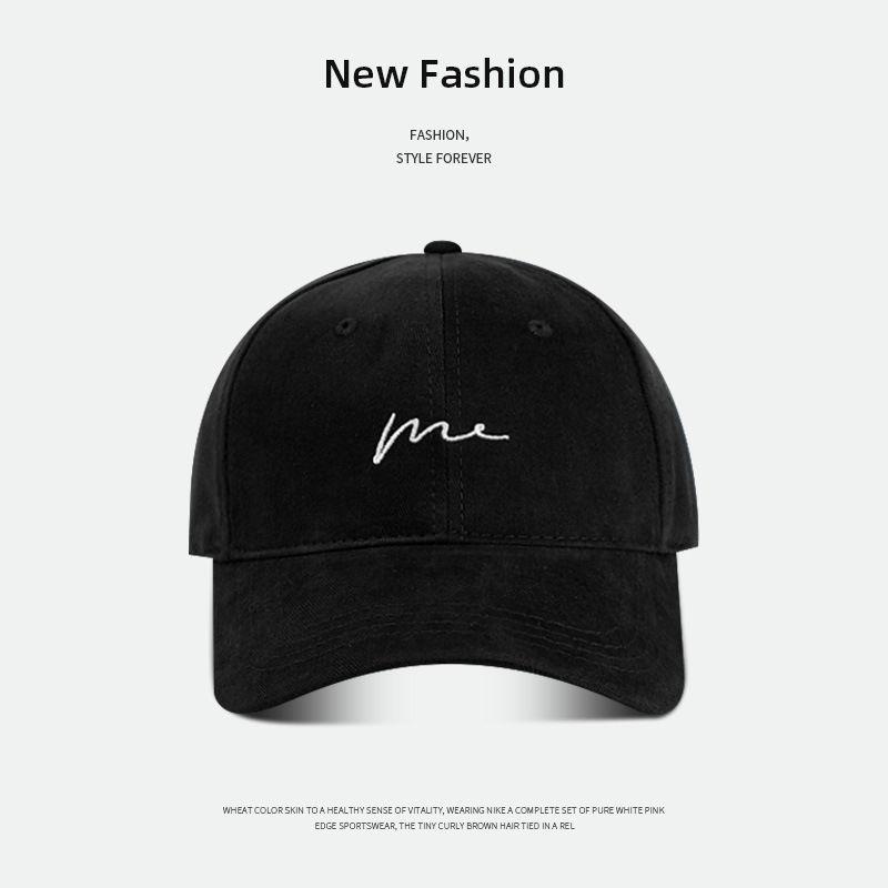 Sun Protection Baseball Cap With Wide Brim For Women And Men Cotton Embroidered Letter Design