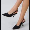 Foreign Trade 2025 Spring High Heels Large Size Pointed Heel Medium Heel Empty Baotou Fashion High Heel Sandals 2025