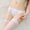 Комплект чулок с подвязками из кружева, сексуальная перспектива, ультратонкий, соблазнительный, горячий, цельный, трусики с подвязками, женский