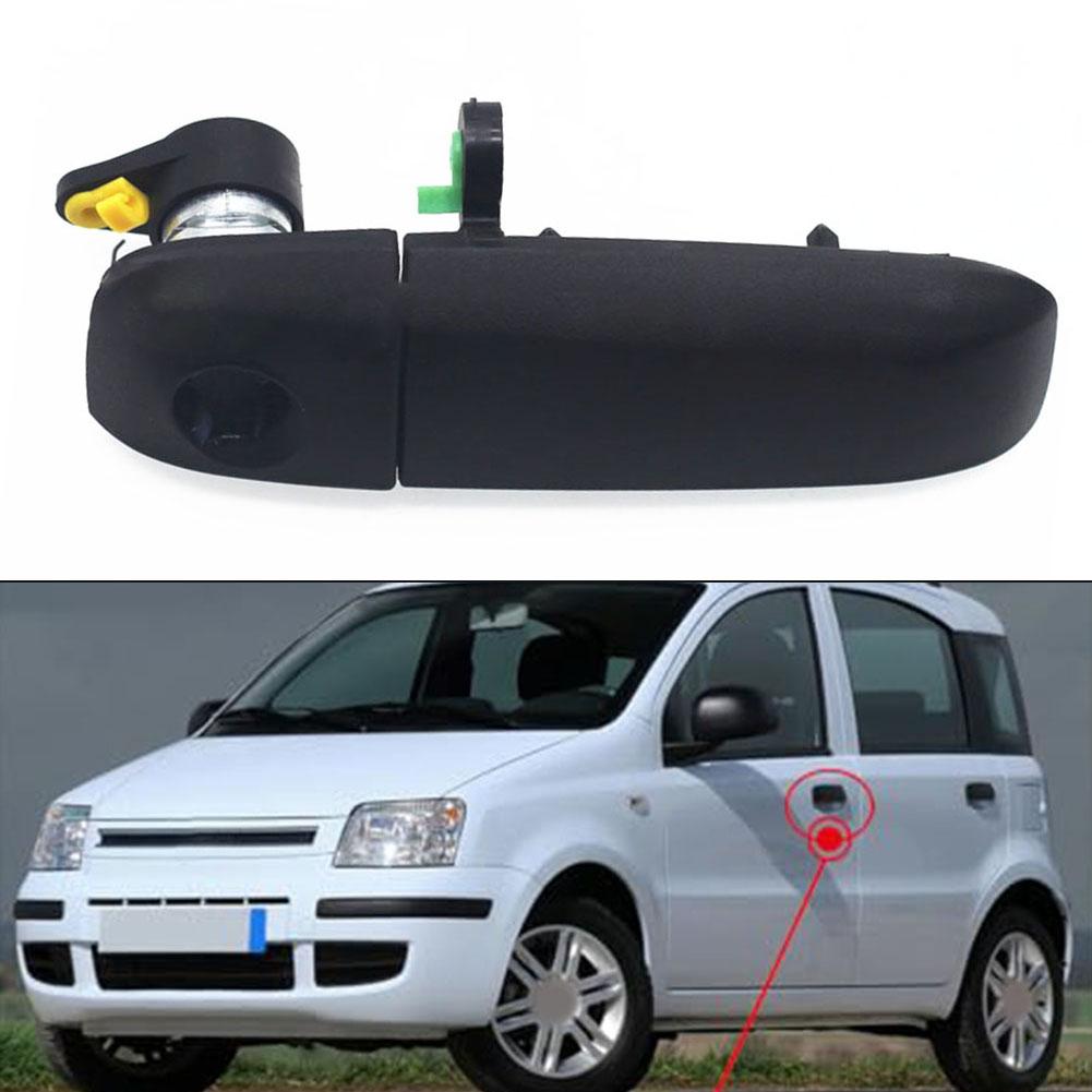Black Car Front Left Side Door Handle Outer For Fiat- Panda 169 2003-2011 735371236 Exterior Parts Car Accessories
