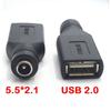 Разъем DC Female на USB 2.0 Type A Male Штекер Разъем Розетка DC Jack Адаптер Питания 5V 5.5*2.1мм Конвертер Зарядки Ноутбук ПК DIY