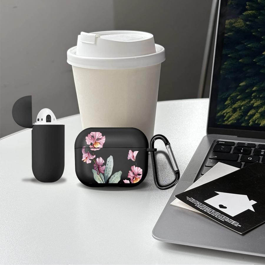 Чехол Для Airpods 4 2 3 Pro3 Pro2 1 Pro Чехлы Для Наушников Обложка Цветы Силикон