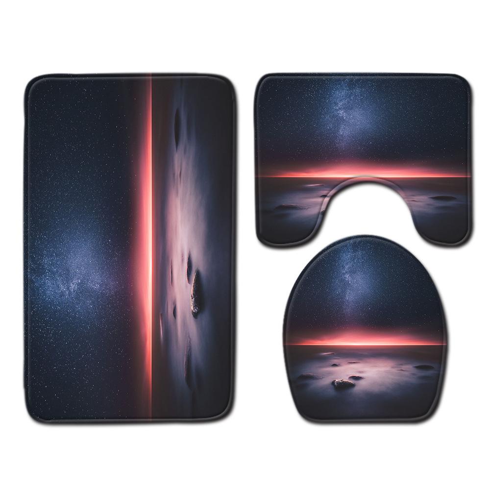 Star Bathroom Floor Mat Toilet Three-Piece Set