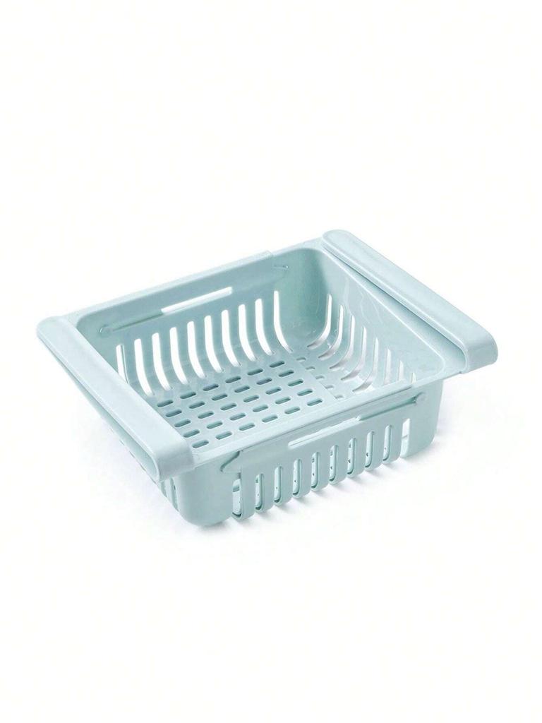 Корзина для хранения в холодильнике, расширяемая пластиковая полка-контейнер, органайзер для холодильника, ящик для экономии места, кухонные принадлежности