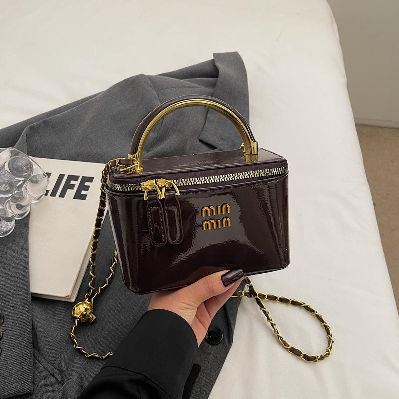 Винтажная маленькая квадратная сумка Miu на цепочке - Женская повседневная модная сумка через плечо и кроссбоди
