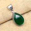 Ювелирные изделия из стерлингового серебра 925 пробы с зеленым ониксом, красивый кулон ручной работы для нее