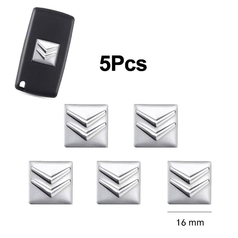 URXE5 5/10Pcs Aluminum Car Remote Key Emblem Stickers For Citroen C1 DS3 C2 C3 Vts C4 Saxo C4L C5 C6 C8 Xsara C3-XR Picasso Berlingo