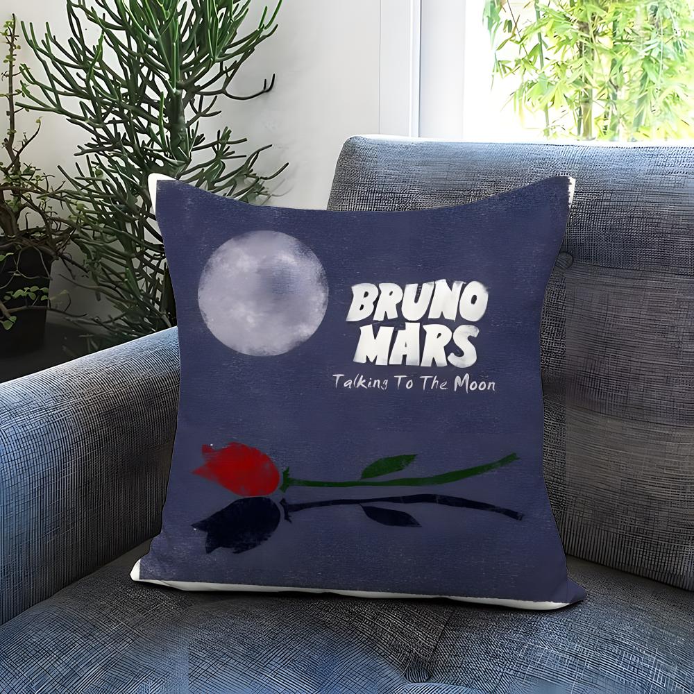Popular Bbruno Marses Cushion Cover Comfortable Reversible Pillow Cover Ideal for Car Sofa Bedroom Beyond