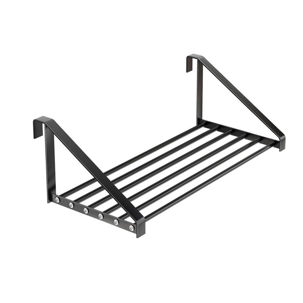 Space Saving Clothes Drying Rack Wall Mounted Hanging Clothes Rack Shoe Rack  for Balcony