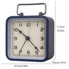 3,5-дюймовый винтажный аналоговый бесшумный будильник с функцией повтора сигнала, не тикающий, небольшой квадратный прикроватный будильник для стола, гостиной