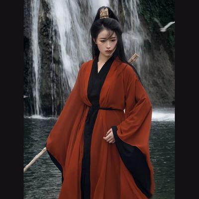 Китайский традиционный ежедневный однотонный костюм Hanfu в стиле династии Вэй и Цзинь Hanfu