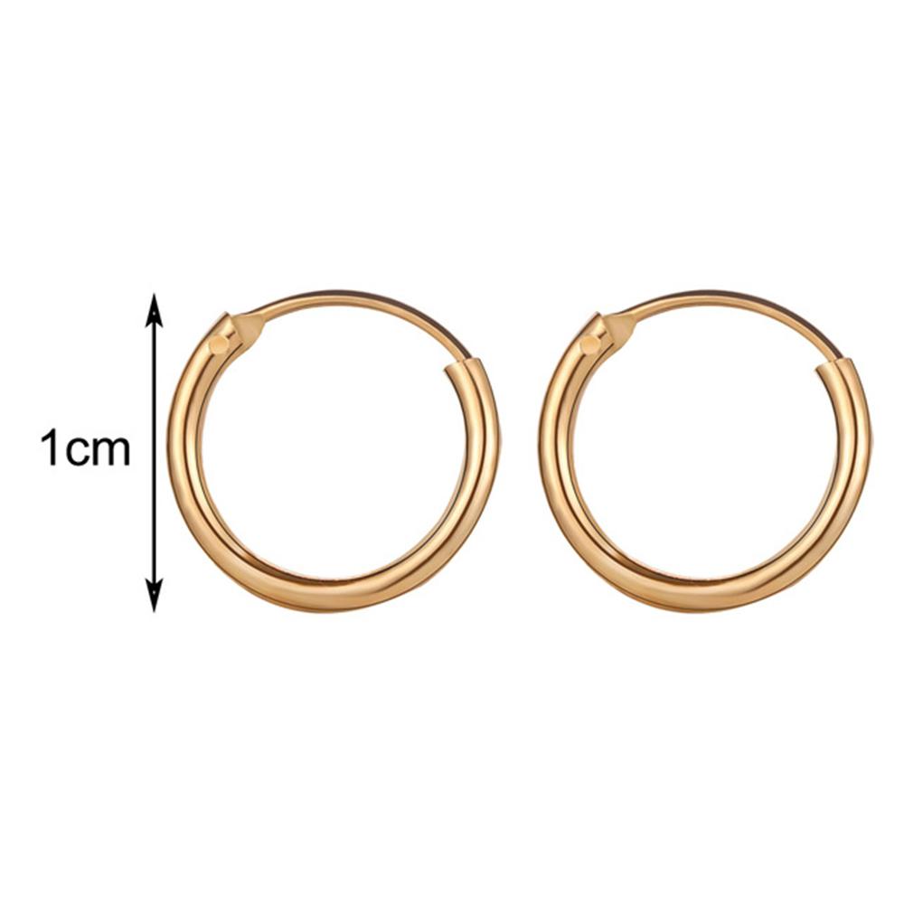 Personality Silver Punk Style Gold Geometric Round Earring Hoop Earrings Fashion Jewelry Hip-Hop