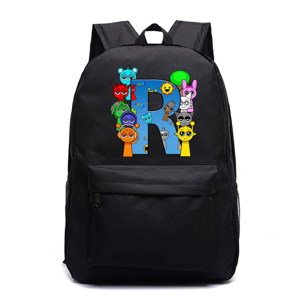 Leisure Travel Backpack Rhythm Box 26 Letter School Bag Elementary and Secondary School Students Peripheral Backpack Trend