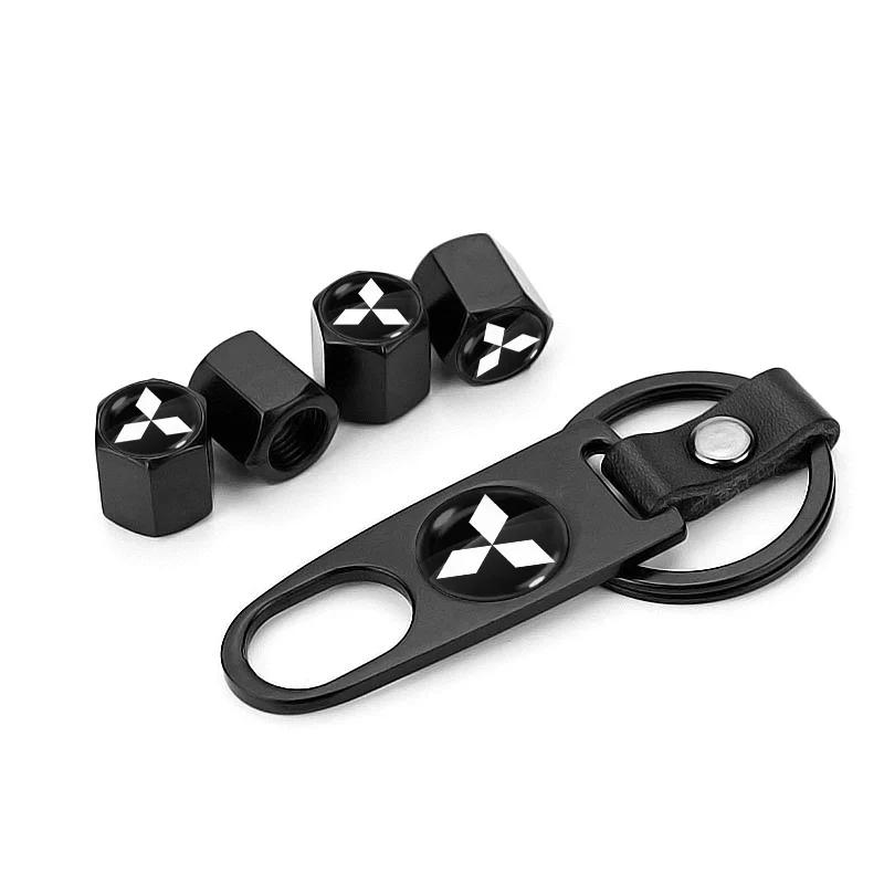 cxvngr1 Car Keychain Auto Tire Valve Cap Car Styling Accessories for Mitsubishi Outlander Lancer L200 Pajero 10 9 ASX RALLIART Eclipse