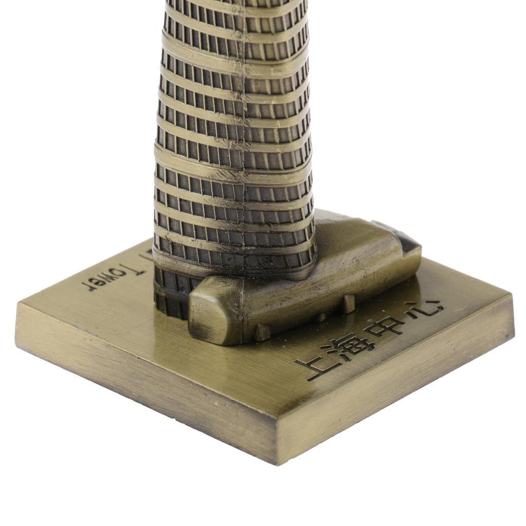 15cm Shanghai Tower Souvenir Model Metal Craft Ornament for Home Shelf Desk Table