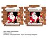 Santa Claus Breaking Wall Christmas Stickers Removable PVC Decals Funny Santa