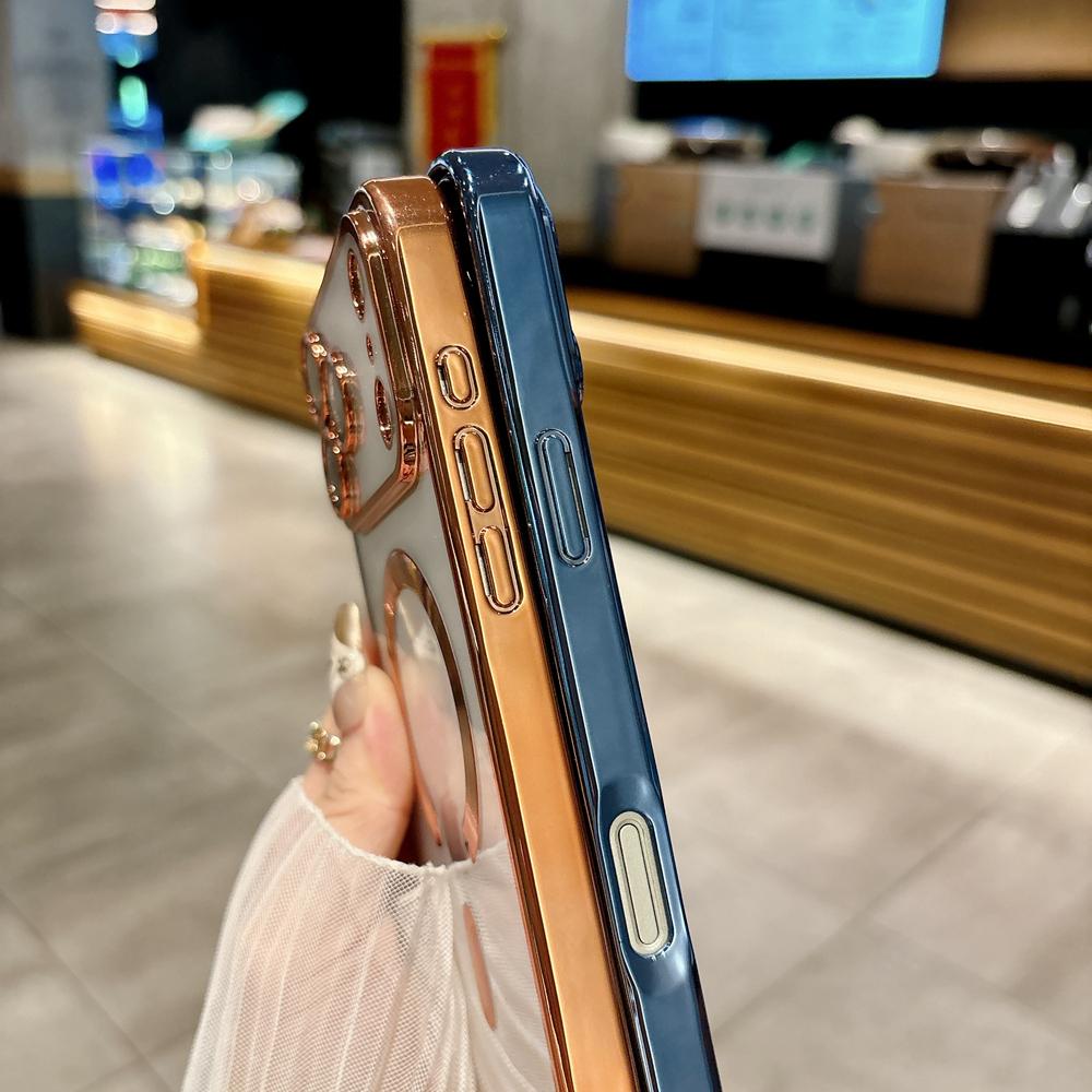 KEYSION Магнитный чехол с покрытием для MagSafe для iPhone 17 Pro Max 17Air Прозрачный ТПУ Противоударный чехол для телефона с защитой объектива