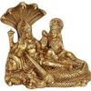 Brass Lakshmi Vishnu Idol God Goddess Statues Religious Deity Laxmi Vishnu Resting On Sheshnaag 4 Inches