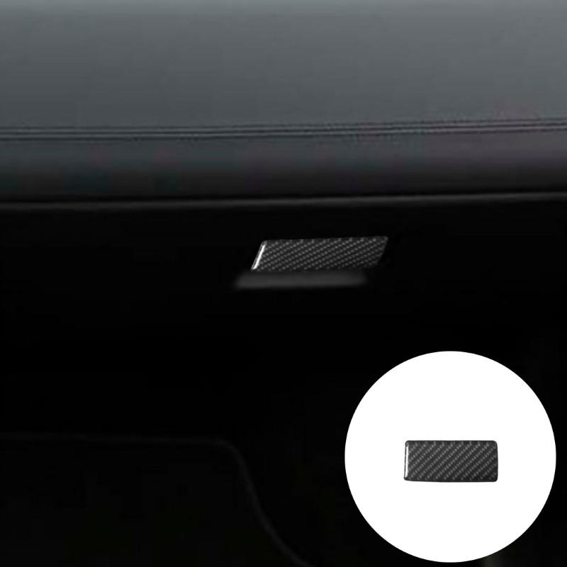 Car Air Conditioning Vent Armrest Cup Holder Stop Panel For Land Rover Discovery Sport 2015- Carbon Fiber Sticker