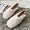 Fashion 2024 Luxury Lambwool Moccasins Femme Winter Cotton Shoes Women Warm Plush Loafers Comfy Curly Sheep Fur Flats Woman Large Size