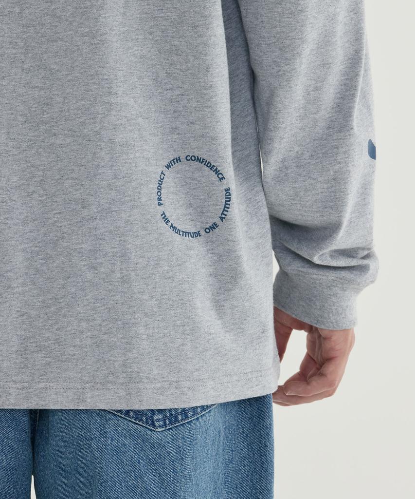 COVERNAT Multi-Graphic Long Sleeve Melange Gray