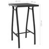 Garden Bar Table Black 60*60*110 cm Tempered Glass