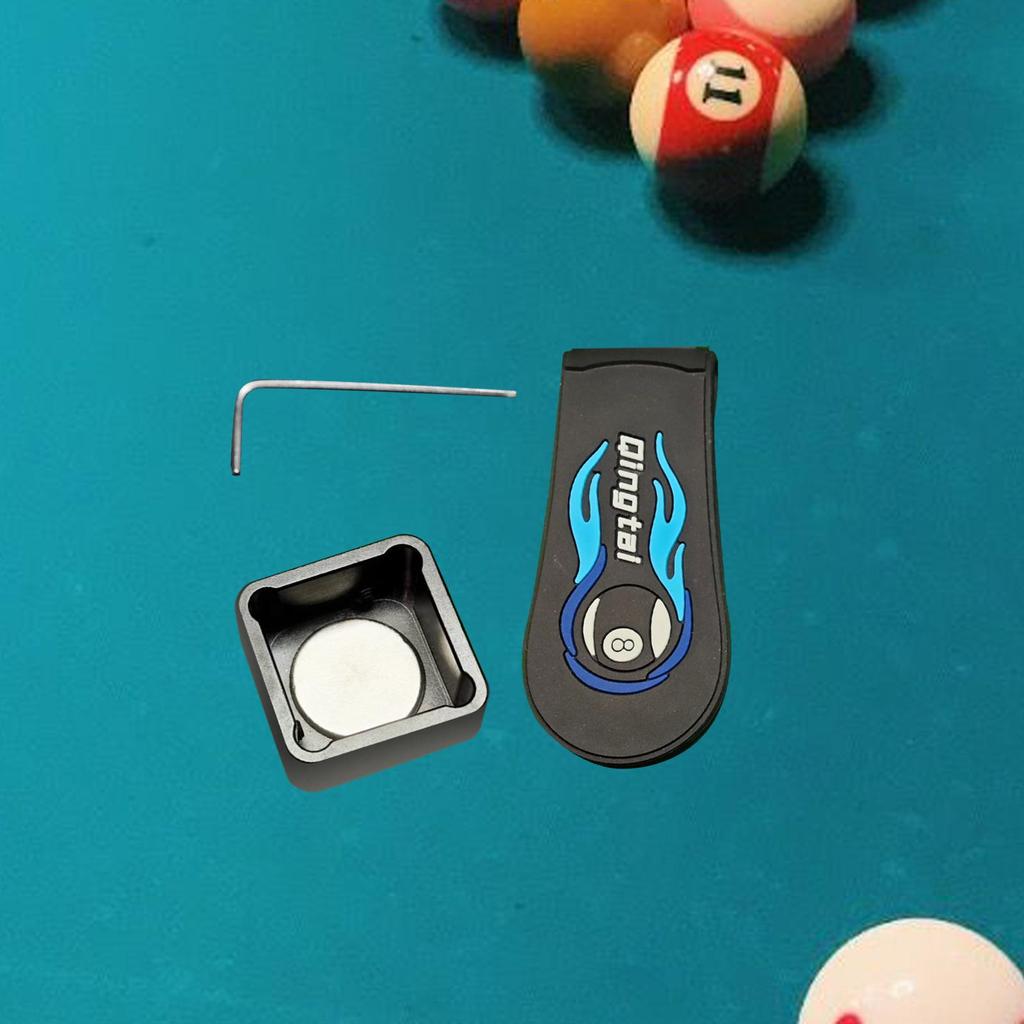 Chalk Holder Pool Cue Chalk Holder with Fixed Clip Pool Snooker Sports Accessories for Billiard Practical Tool Pool Cue Snooker