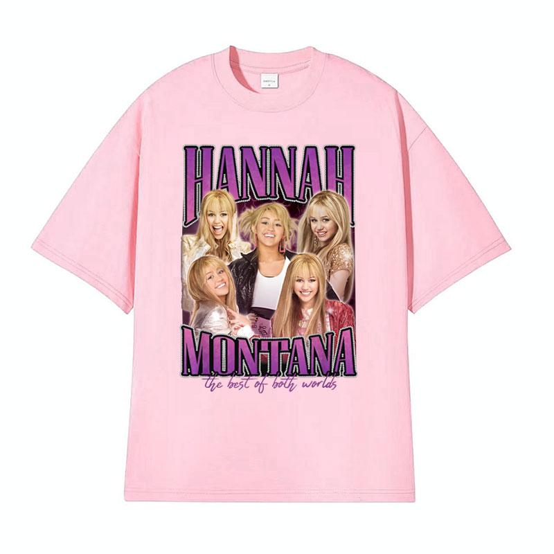Miley Cyrus Hannah Montana Hip Hop Retro Style Graphic T Shirts Unisex Women Fashion Casual 100 Cotton Tshirt Summer Streetwear