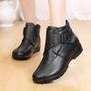 Новые осенние ботинки женские ботинки зимние ботильоны из натуральной кожи женские ботинки на липучке на плоской подошве для мамочек нескользящие зимние ботинки с хлопковой подкладкой