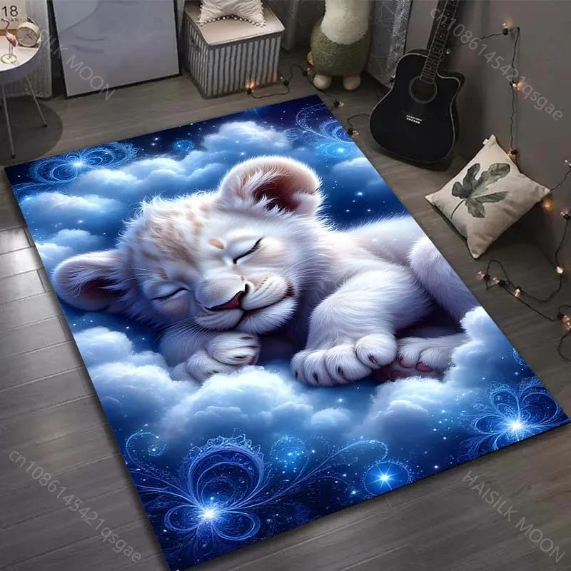1PC In The Novel Sleeping In The Clouds Print Carpet for Bedroom Living Room Bedside Sofa Floor Mat Modern Home Decor Area Rug