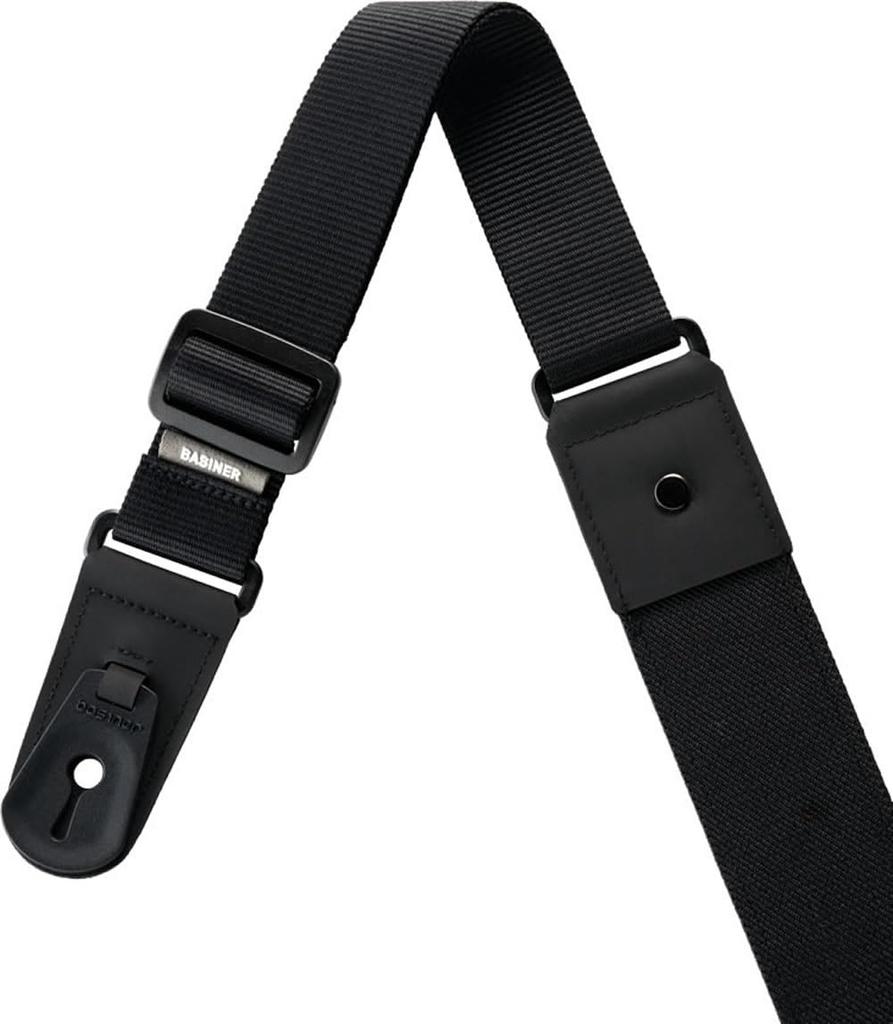 Basiner DURA STRAP VITALGRIP Hardcore Series Guitar Strap with Strap Elastic and Mini Pick Pocket Black Locks, High-Density Webbing, (VG Sine)