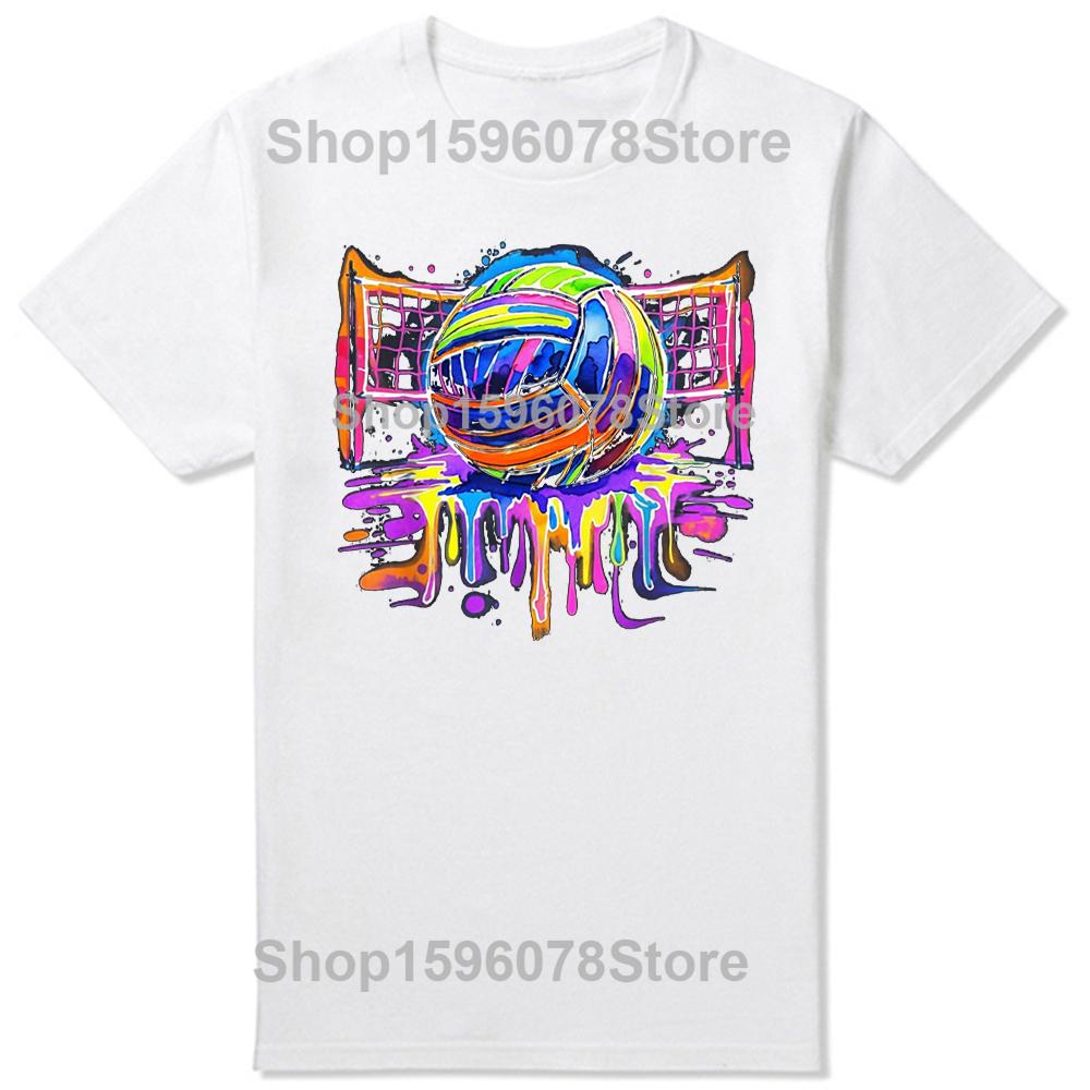 Funny Volleyball Game Day Sports Player 100% Cotton T-shirts Men Women Fashion Casual Tshirt Loose Oversized Streetwear T Shirt