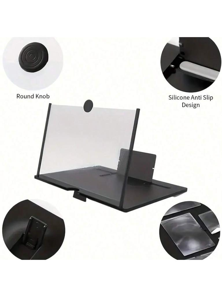 Foldable Phone Screen Magnifier Stand, Convert Smartphone To Tablet, Hands-Free Viewing, Eye Protection Design, Portable Design