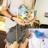 Transparent Single Shoulder Satchel Ma'am Laser Messenger Bag Women Candy Color Handbags Love Heart Shape Bags for Teenage Girls