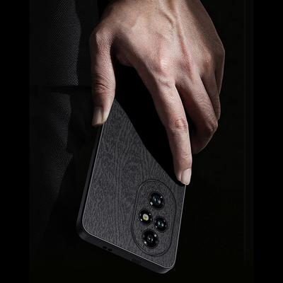 Для Honor 200 Pro 5G Чехол Кожаное покрытие PC+TPU Чехол для телефона Под дерево