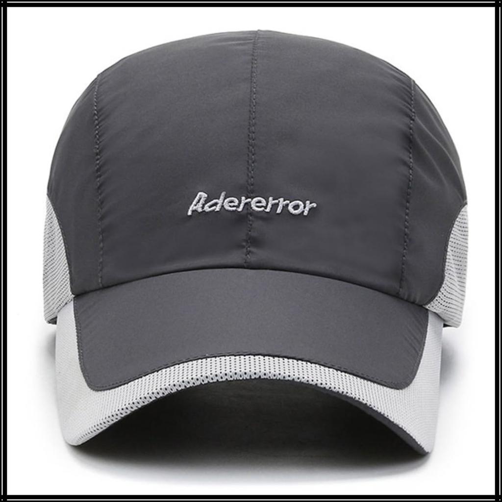 Cap Mesh Hat Sports Outdoor Casual Simple Men Women CZA093 [White Fang] (Black)