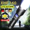 Мощный фонарик Супер яркий XHP160 LED + COB магнитная лампа Водонепроницаемая вспышка Перезаряжаемый фонарик