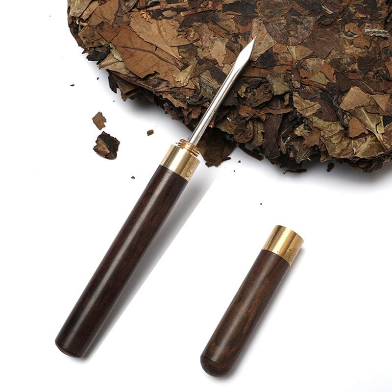 Сандаловый чайный нож, игла-палочка с деревянной ручкой, инструменты для чая пуэр, конусная игла, ломающая кирпич для чая, профессиональный инструмент