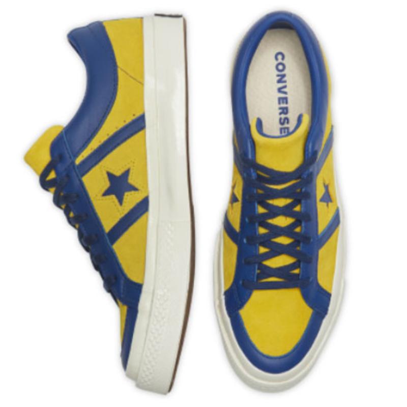 Converse One Star Academy Повседневная оберточная Нескользящая Легкая Низкая кеды Унисекс Желтый и Синий