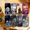 Чехол для телефона C-CLAYMORE Аниме для iPhone17 16 15 14 13 12 11 Pro Max Plus, 5G Мягкий черный чехол