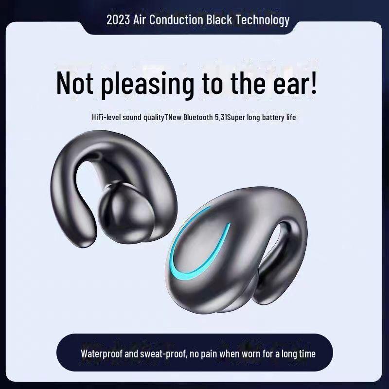 2023 Новая беспроводная Bluetooth-гарнитура с костной проводимостью и заушным креплением — не вставные спортивные заушные крючки для мужчин и женщин